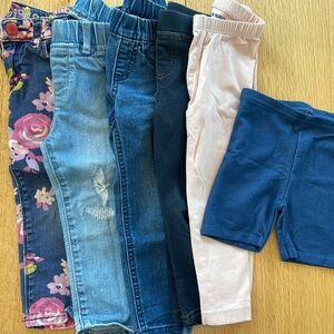 Lot of 5 Toddler Girl's Pants & 1 Shorts- Size 2T
